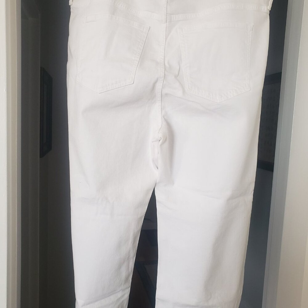 J.Crew Slim Wide Leg Jean White High Waisted Classic Stretch Denim Women 35 NWT - Picture 3 of 5